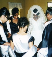 Bride praying
